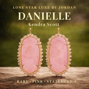 💎 Kendra Scott Danielle Statement Earrings Pink Gold | Collector’s Favorite